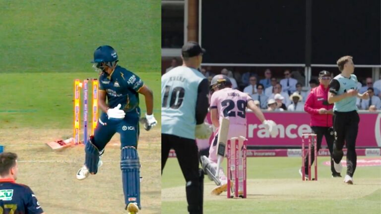 Watch- Sai Sudarshan’s Comical Hit Wicket Copied In England – साई सुदर्शन के बाद इंग्लैंड में भी दिखा हिट विकेट का अजीब नज़ारा